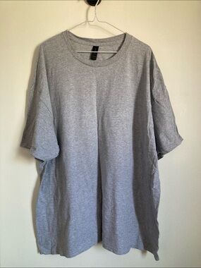3XL 100% Cotton Short Sleeve Crewneck T-Shirt - Heather Gray